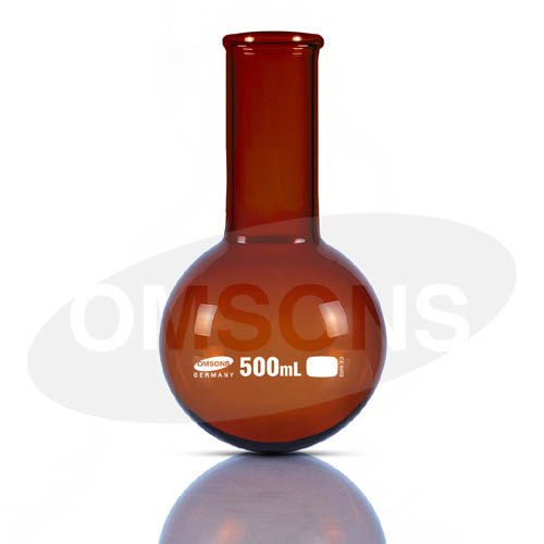 Flasks Boiling Flat Bottom Single Neck Amber _ESMC, Germany
