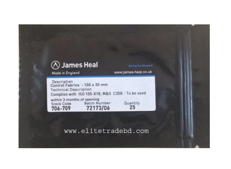 Phenolic Yellowing Control Fabrics 100 x 30 mm, James Heal, UK