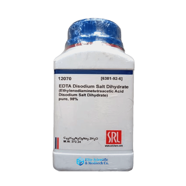 EDTA Disodium Salt Dihydrate pure (C10H14N2O8Na2.2H2O), 98% 500Gm