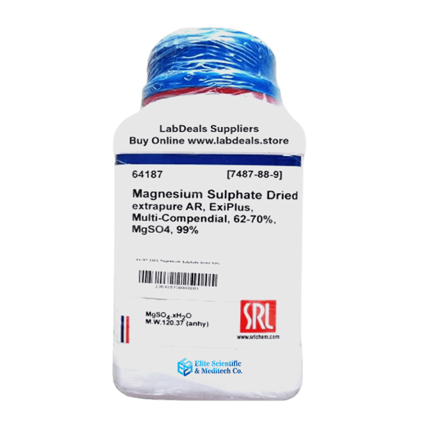 Magnesium Sulphate Dried extrapure AR GRADE, 62-70% MgSO4, 99%, 500GM