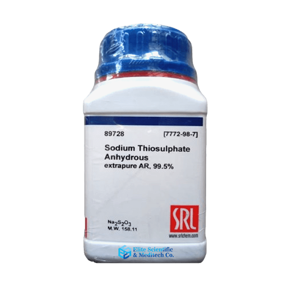 Sodium Thiosulphate Anhydrous Extrapure AR (Na2S2O3), 99.5% 500Gm