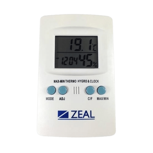 Max-MIN Thermo Hygro Meter & Clock, Zeal, England