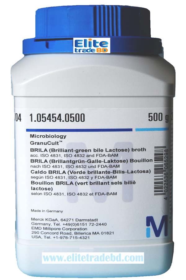 Brilliant-green bile Lactose broth acc ISO 4831 ISO 4832 and FDA-BAM