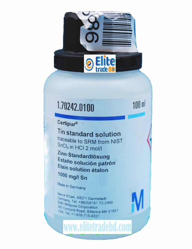Tin standard solution traceable to SRM from NIST SnCl₄ in HCl 2 mol / l 1000 mg / l Sn