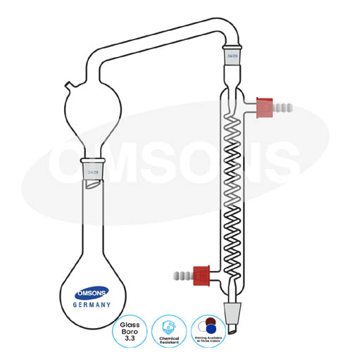 Distilling Apparatus Ammonia with Graham condenser _ESMC, Germany