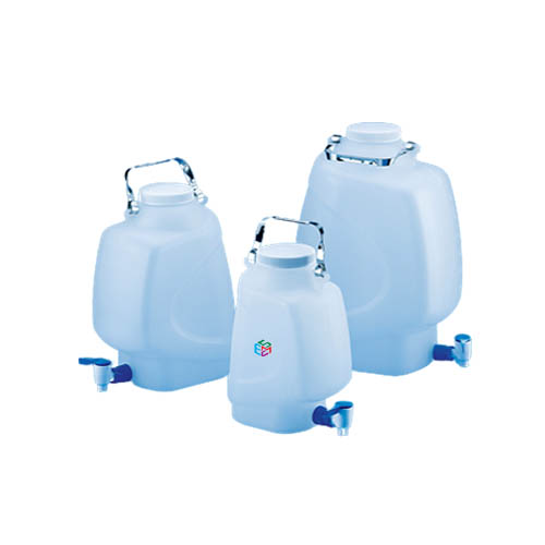 Rectangular Carboy with Stopcock HDPE _ESMC, Tarsons